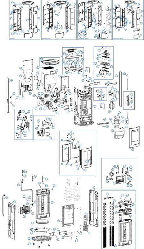 Onderdelen Tekening Edilkamin Cherie Up H