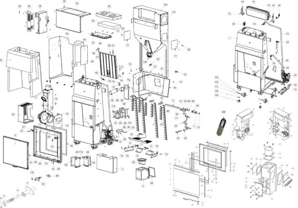 Onderdelen tekening Edilkamin Idropellbox 30