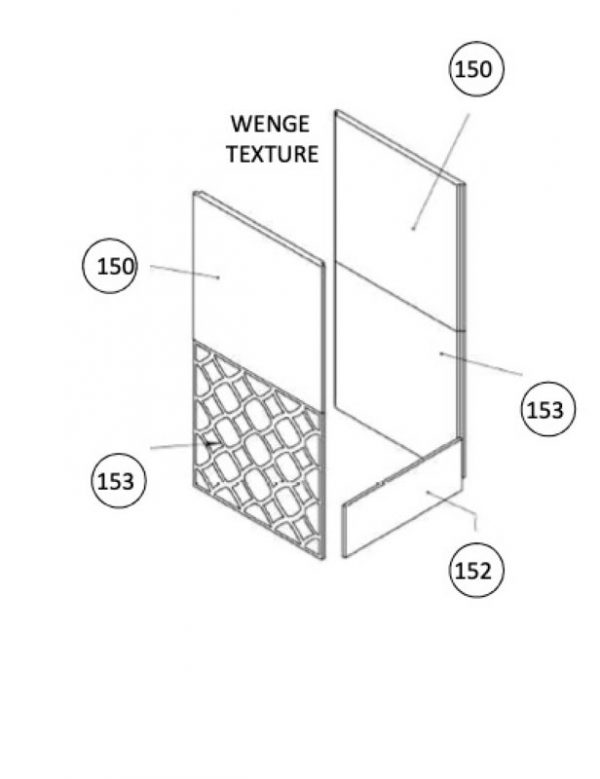 Zijpaneel Wengé texture - nr 153