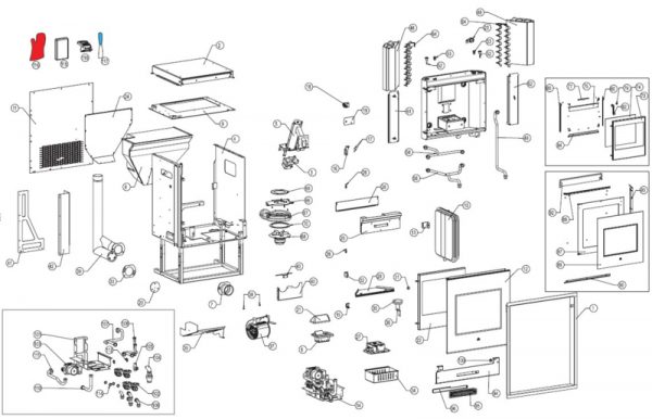 Onderdelen tekening Edilkamin Idropellbox