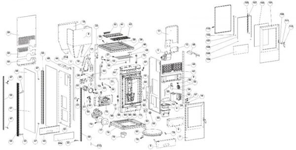 Onderdelen tekening Innofire Ginny 15 Idro