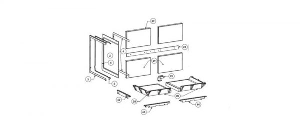 Glaspakking set links - nr 5