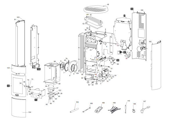 Onderdelen tekening Ravelli natural 7