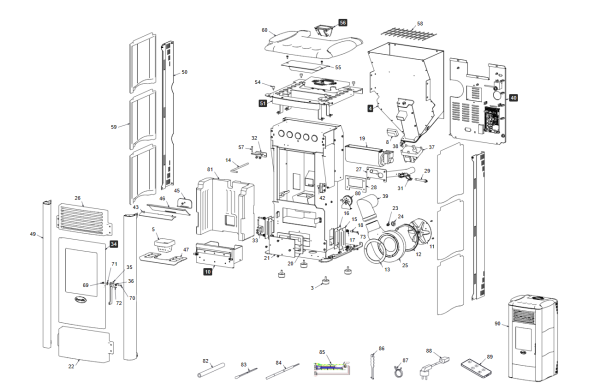 Onderdelen tekening rc70